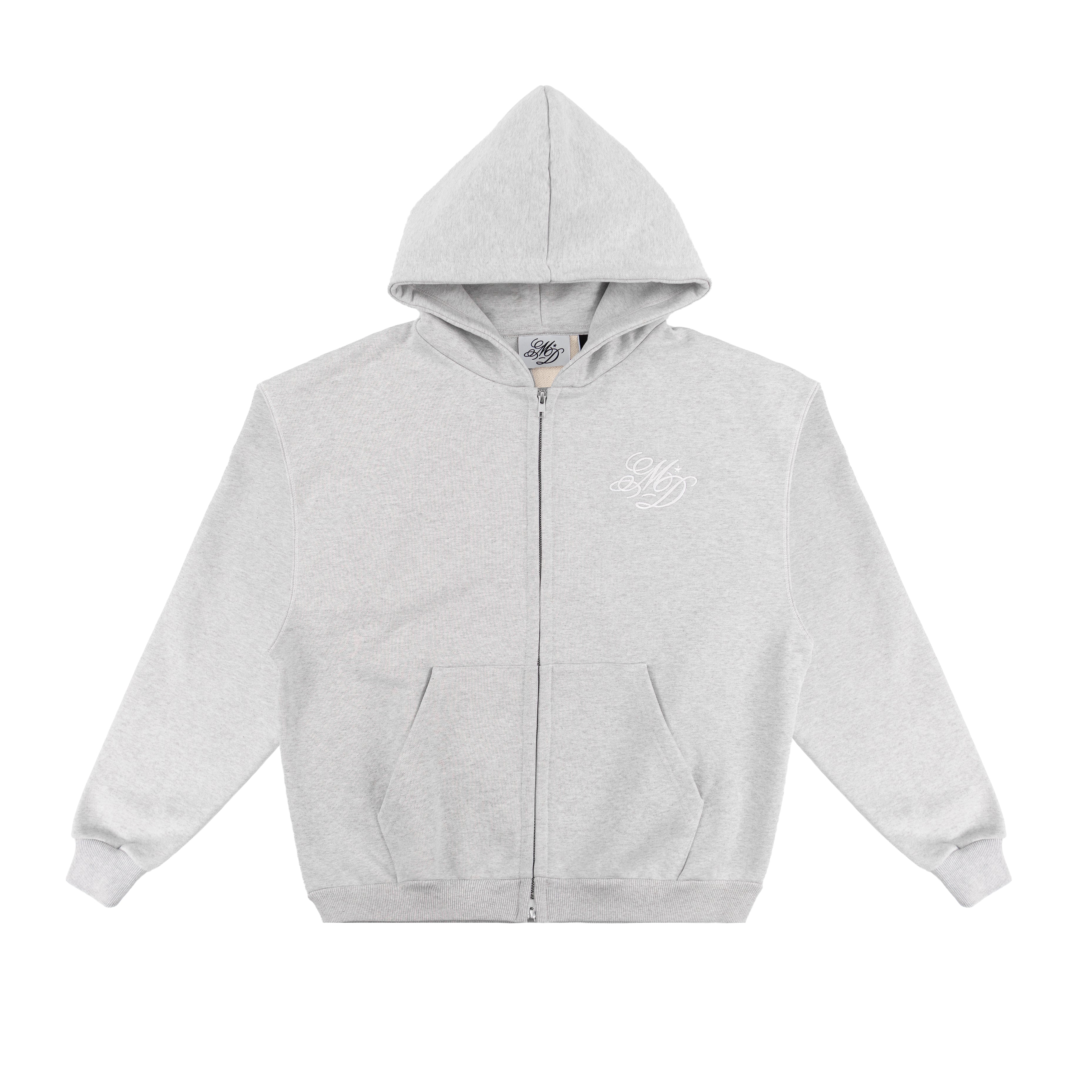 Zip Hoodie Marl Gray Heavy Mio Tessoro | My Dear Clothing