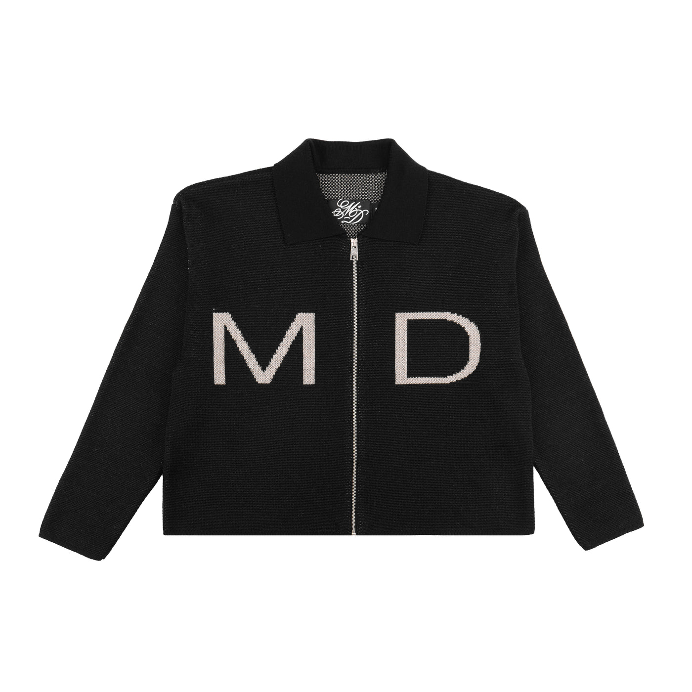 Wool Zip Sweater Black - photo 1