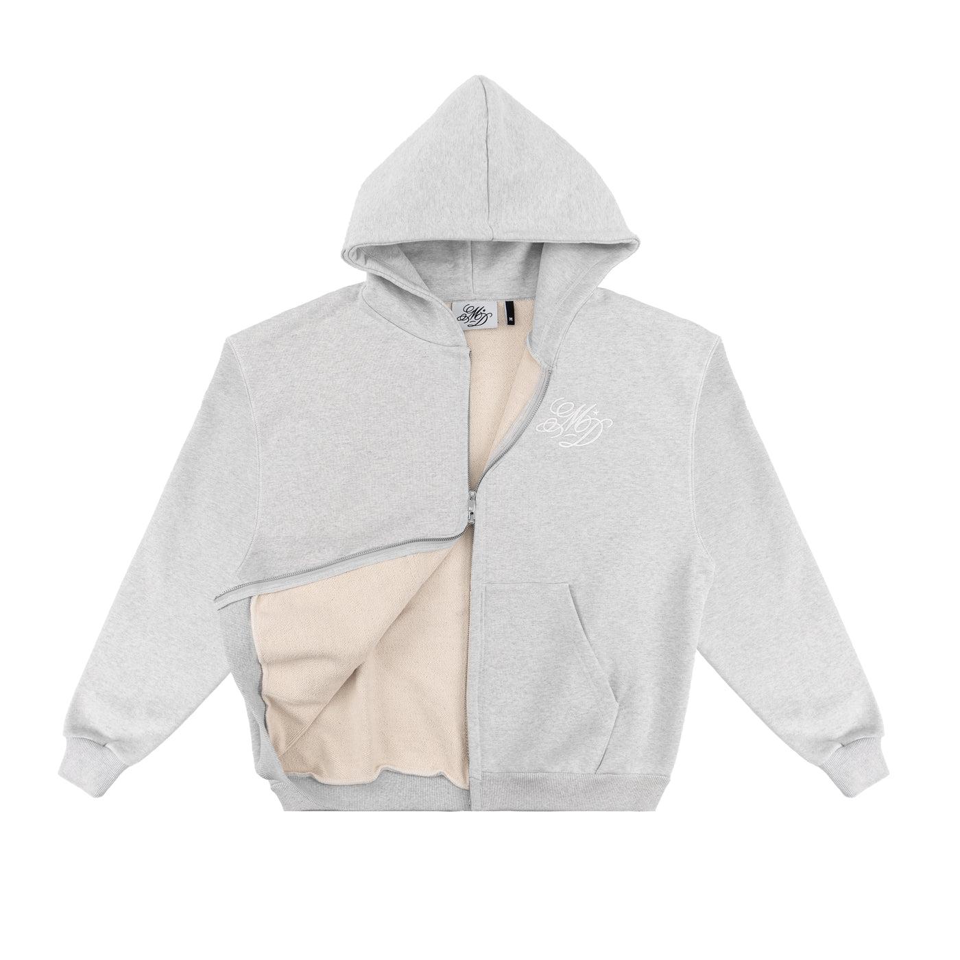 Zip Hoodie Heavy Marl Grey Mio Tessoro - photo 3