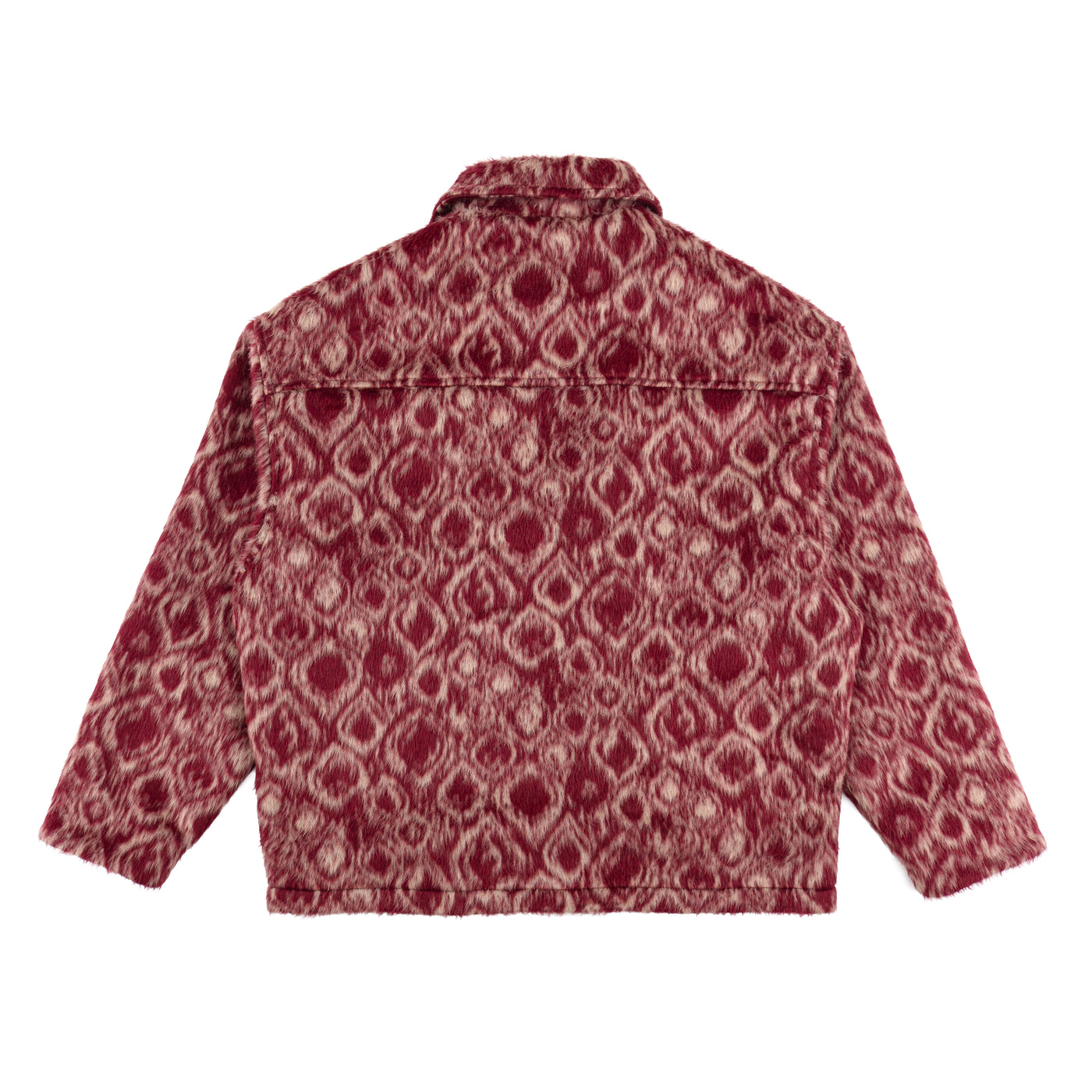 Brushed Wool Jacket Red Pattern - photo 3