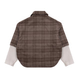 Wool Overshirt Brown Check - photo 2