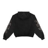 Zip Hoodie Vintage Black Skeleton Cow - photo 3