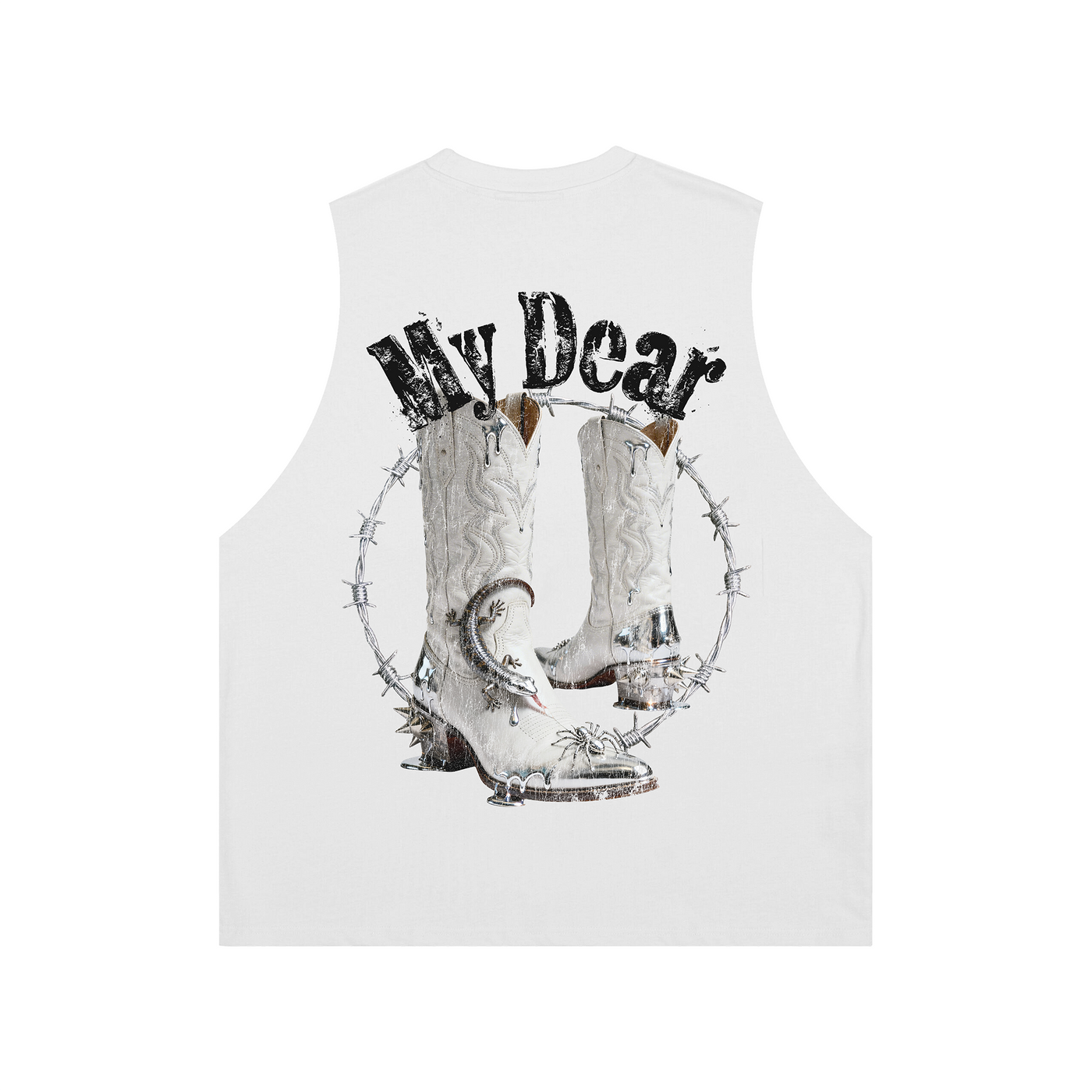 Vest White Cowboy Boots