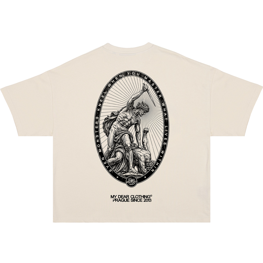 Tee Vintage White Even Monsters Kneel