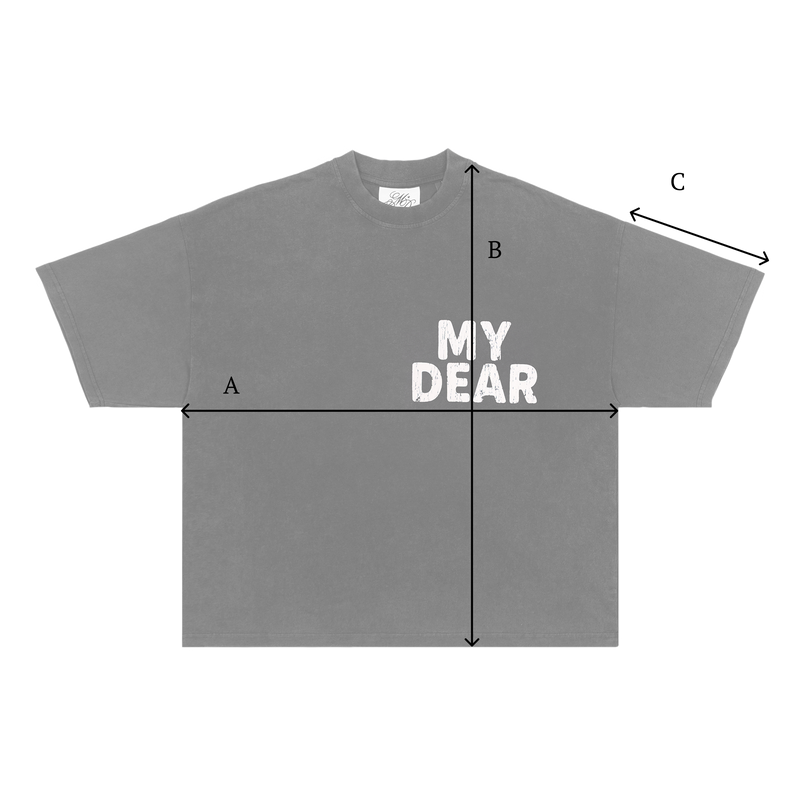 T-Shirt Size chart for Tee Black Neo Ornamental