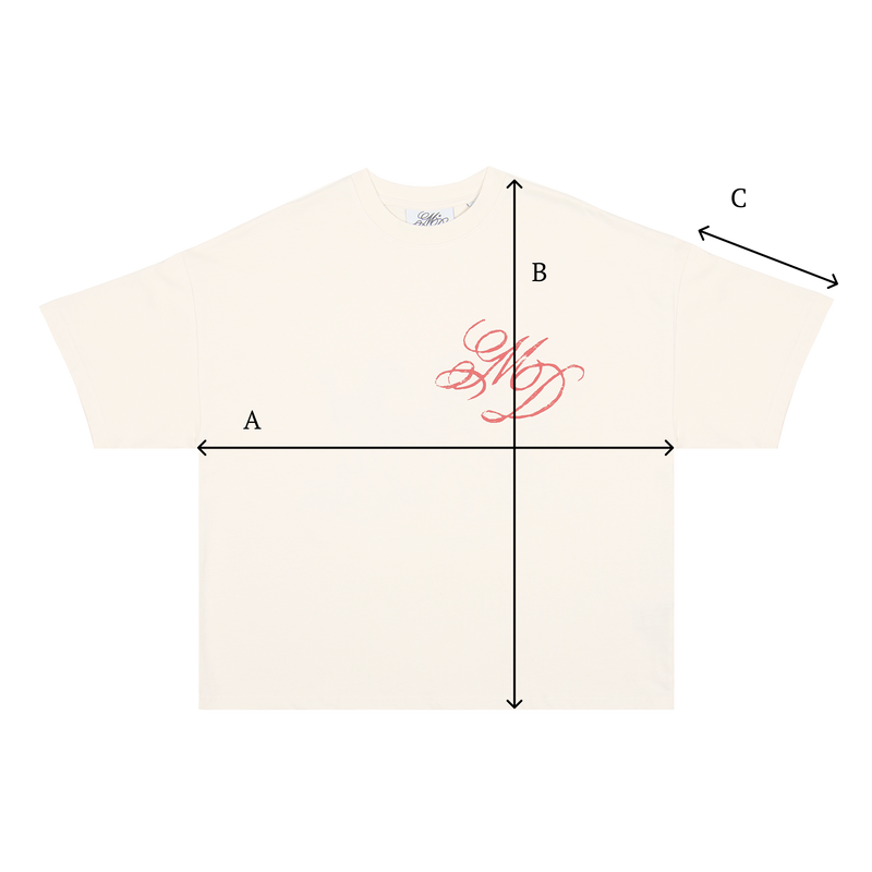 T-Shirt Size chart for Tee Vintage White La Finestra