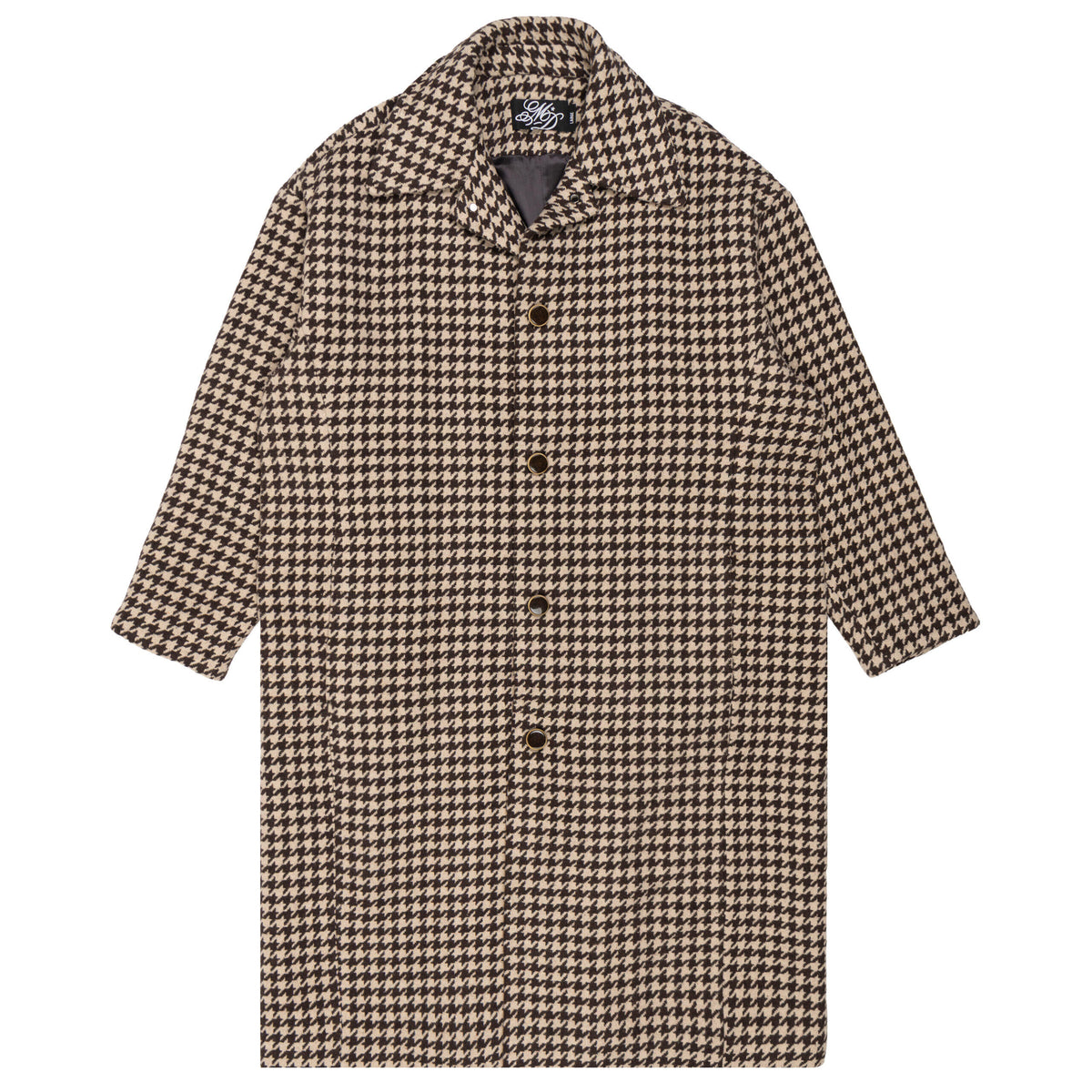 Houndstooth Wool Coat - photo 1