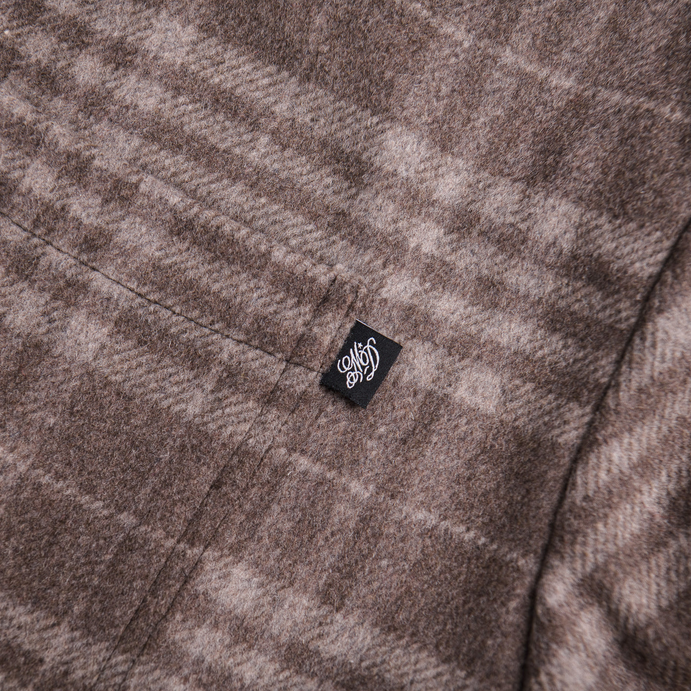 Wool Overshirt Brown Check - photo 5