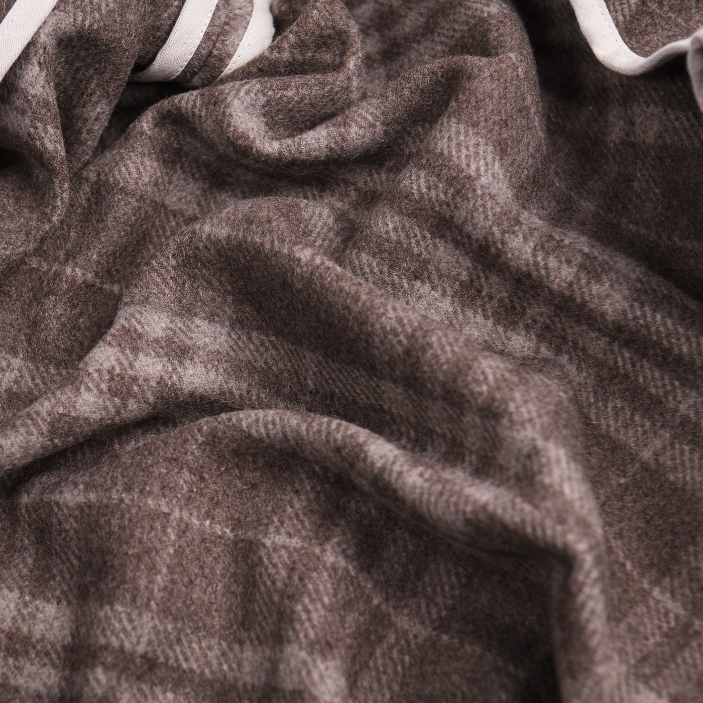 Wool Overshirt Brown Check - photo 7