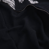 Zip Hoodie Vintage Black Skeleton Cow - photo 6